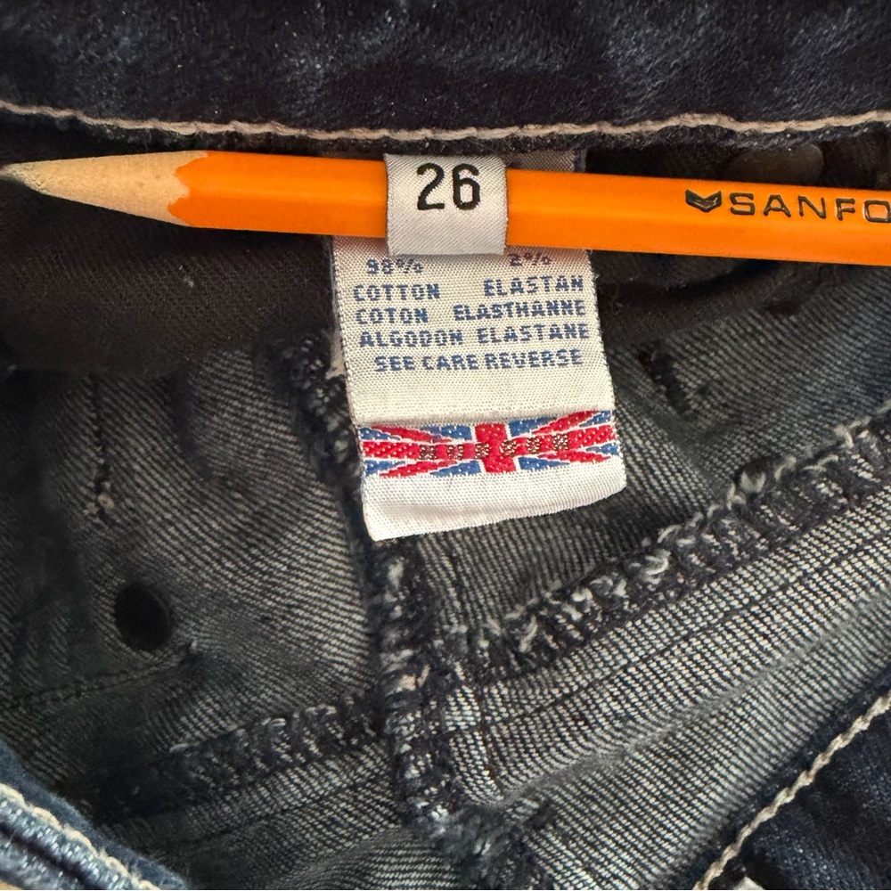 HUDSON Carly Midrise Straight Leg Medium Light Wash Indigo Denim Jeans Size 26 - Picture 7 of 9
